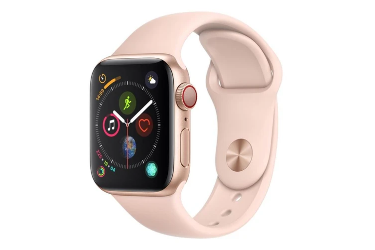 Apple Watch S4 40mm (Cellular) Gold Al Case w/ Pink Sand Sports Band