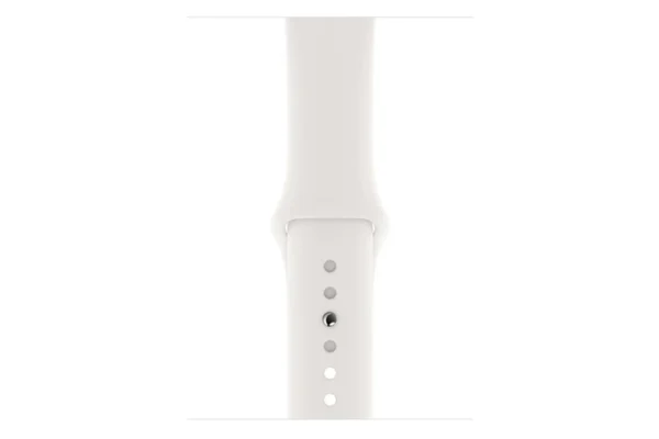 Apple Watch 44mm Series 5 Silver Alu Case w/ White Sport Band (GPS+Cellular) - Image 4