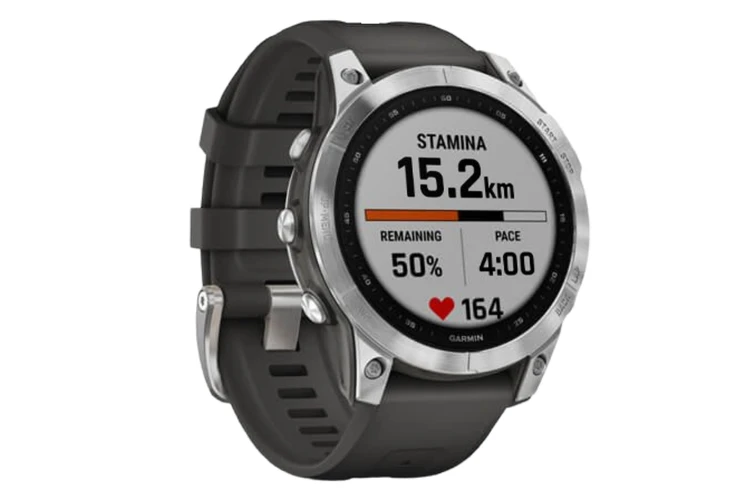 Garmin Fenix 7 GPS Smart Sport Watch (Silver/Graphite Band)