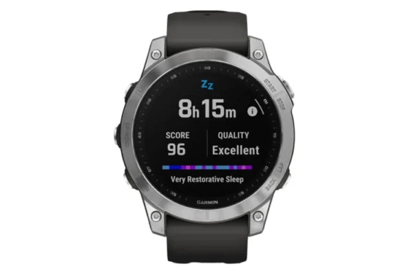 Garmin Fenix 7 GPS Smart Sport Watch (Silver/Graphite Band) - Image 4