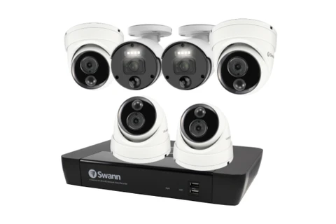 Swann Master Series 8 Channel 2TB NVR with 6 x 4K Ultra HD Spotlight Security Cameras System